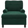 vidaXL Chaise Lounge com almofada Verde Escuro 91 x 157 x 91 cm Veludo