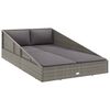 vidaXL Espregui&ccedil;adeira de jardim 110x200 cm vime PE cinzento