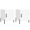 vidaXL Mesa de cabeceira 2 pcs 40x40x50 cm derivados de madeira branco