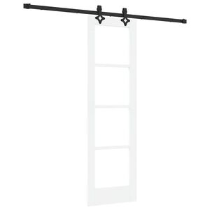 vidaXL Porta Deslizante ORKDAL 61 x 198,5 cm Branco e Preto
