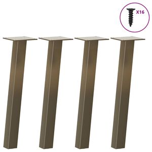 vidaXL P&eacute;s para mesa de centro 4 pe&ccedil;as a&ccedil;o natural 30 cm a&ccedil;o
