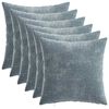 vidaXL Capa almofada 6 pcs HEERLEN Azul-Claro 30 x 30 cm