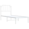 vidaXL Estrutura de cama com cabeceira 80x200 cm metal branco