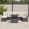 vidaXL Conjunto de Sof&aacute; de Jardim 8 pcs Preto Rattan Sint&eacute;tico