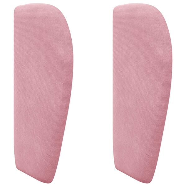 vidaXL Orelha de Cabeceira Rosa 40 x 23 x 6 cm Veludo