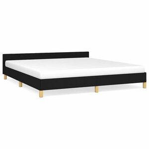 vidaXL Estrutura de cama sem colch&atilde;o 160x200 cm tecido preto