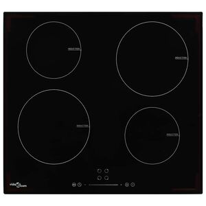 vidaXL Placa de indu&ccedil;&atilde;o com 4 discos controlo t&aacute;til vidro 7000 W