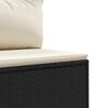 vidaXL 6 pcs conjunto lounge de jardim c/ almofadões vime PE preto