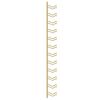vidaXL Garrafeira de parede para 12 garrafas 2 pcs ferro dourado