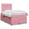 vidaXL Cama boxspring com colch&atilde;o 120x200 cm veludo rosa