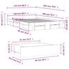 vidaXL Estrutura de cama c/ gavetas derivados madeira cinza sonoma