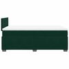 vidaXL Cama boxspring com colch&atilde;o 120x190 cm veludo verde-escuro
