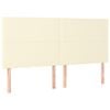 vidaXL Cabeceira Creme 160x5x118/128 cm Couro Sint&eacute;tico