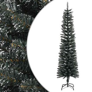vidaXL &Aacute;rvore de Natal artificial fina com suporte 180 cm PVC verde