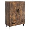 vidaXL Buffet Carvalho Fumado 66 x 34,5 x 95 cm Derivados de Madeira