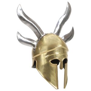 vidaXL Capacete de soldado grego r&eacute;plica LARP a&ccedil;o bronze