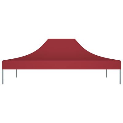 vidaXL Teto para tenda de festas 4x3 m 270 g/m² bordô