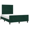 vidaXL Estrutura de cama com colch&atilde;o verde escuro 120x190 cm Veludo