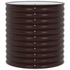 vidaXL Canteiro de jardim elevado Castanho 80 x 80 x 81 cm A&ccedil;o