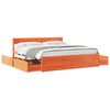 vidaXL Cama sem colch&atilde;o 180x200 cm pinho maci&ccedil;o castanho-mel