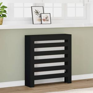 vidaXL Cobertura de radiador 78x20x82 cm derivados de madeira preto