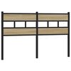 vidaXL Cabeceira de cama 140cm derivados madeira/ferro carvalho sonoma