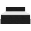 vidaXL Estrutura de cama otomana com colch&atilde;o 140x200 cm veludo preto