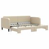 vidaXL Sof&aacute;-cama com gavet&atilde;o 80x200 cm tecido cor creme