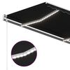 vidaXL Toldo autom&aacute;tico com LED e sensor de vento 350x250 cm antracite