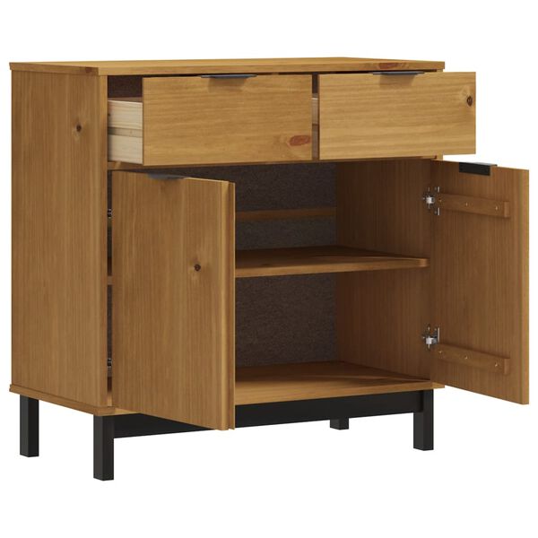 vidaXL Aparador FLAM 80x40x80 cm madeira de pinho maci&ccedil;a