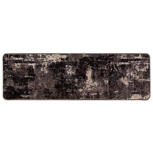 vidaXL Passadeira MARSA Preto 50 x 450 cm Poli&eacute;ster e PVC