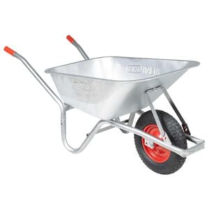 vidaXL Carrinho de m&atilde;o 90 l 150 kg a&ccedil;o galvanizado e pl&aacute;stico