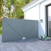 vidaXL Toldo lateral dobrável para terraço 400x200 cm cinzento
