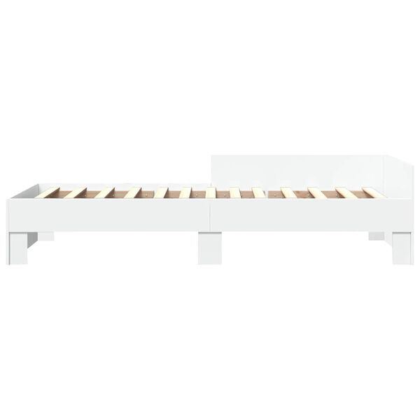 vidaXL Estrutura de cama 90x190 cm derivados de madeira branco