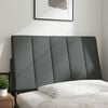 vidaXL Almofadão de cabeceira Hanko 80 cm tecido cinzento-escuro