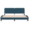vidaXL Estrutura de cama com LED sem colch&atilde;o 180x200 cm veludo azul