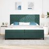 vidaXL Cama Box com colch&atilde;o Verde Escuro 200 x 200 cm Veludo