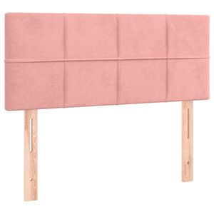 vidaXL Cabeceira de cama veludo 80x5x78/88 cm rosa
