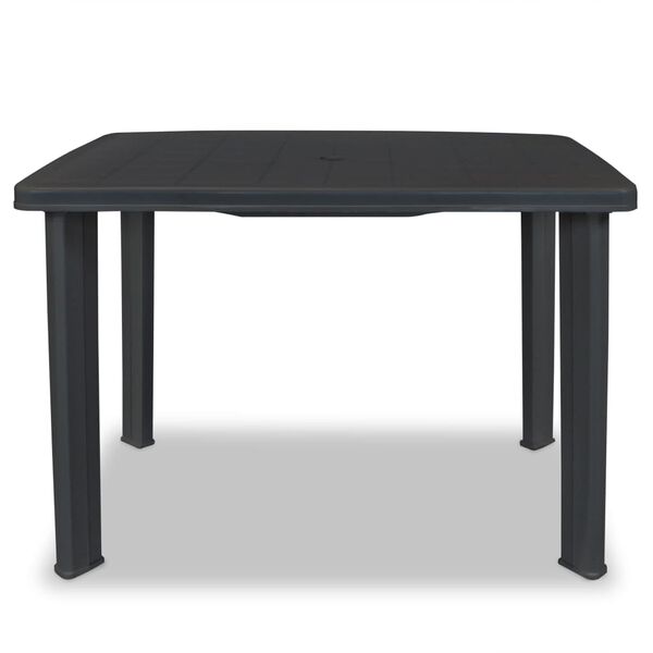 vidaXL Mesa de jardim 101x68x72 cm pl&aacute;stico antracite