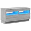 vidaXL M&oacute;vel de TV com luzes LED 80x35x40 cm sonoma cinzento