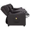 vidaXL Poltrona massagens 4 lug. +suporte copo preto brilhante