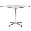 vidaXL Mesa de jardim 80x80x70 cm alum&iacute;nio prateado