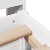 vidaXL Cama com estante sem colch&atilde;o 140x200 cm pinho maci&ccedil;o branco