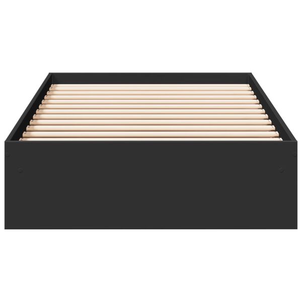 vidaXL Estrutura cama c/ gavetas 90x190 cm derivados de madeira preto