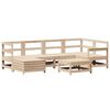 vidaXL 7 pcs conjunto de sof&aacute;s para jardim madeira de pinho maci&ccedil;a