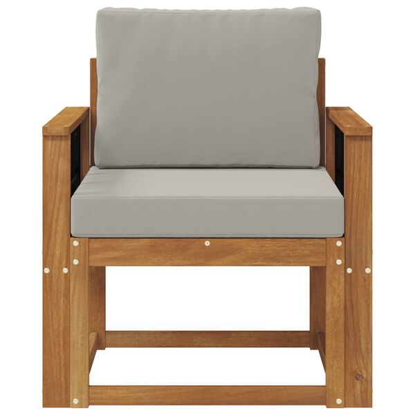 vidaXL Sof&aacute; exterior Madeira de Ac&aacute;cia maci&ccedil;a e Poli&eacute;ster