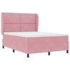 vidaXL Cama Box com colch&atilde;o com cabeceira Rosa 200 x 160 cm Veludo