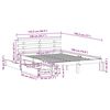 vidaXL Estrutura de cama c/ gavetas 140x190 cm madeira de pinho maci&ccedil;a
