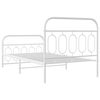 vidaXL Estrutura de cama com cabeceira e pés 100x190 cm metal branco