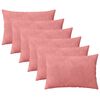 vidaXL Capa almofada 6 pcs HEERLEN Rosa 40 x 60 cm Veludo